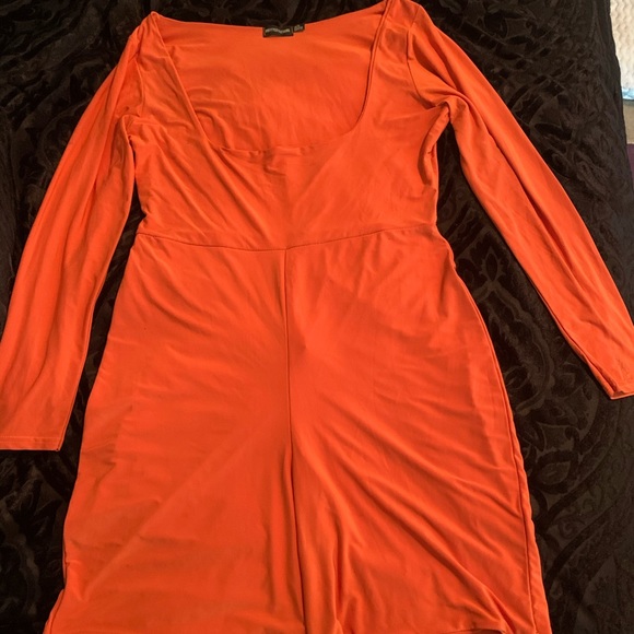 Orange Long Sleeve Romper/Jumpsuit - Picture 4 of 6